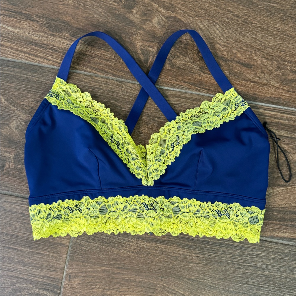 New Savage X Fenty Lace Race Low Impact Bra